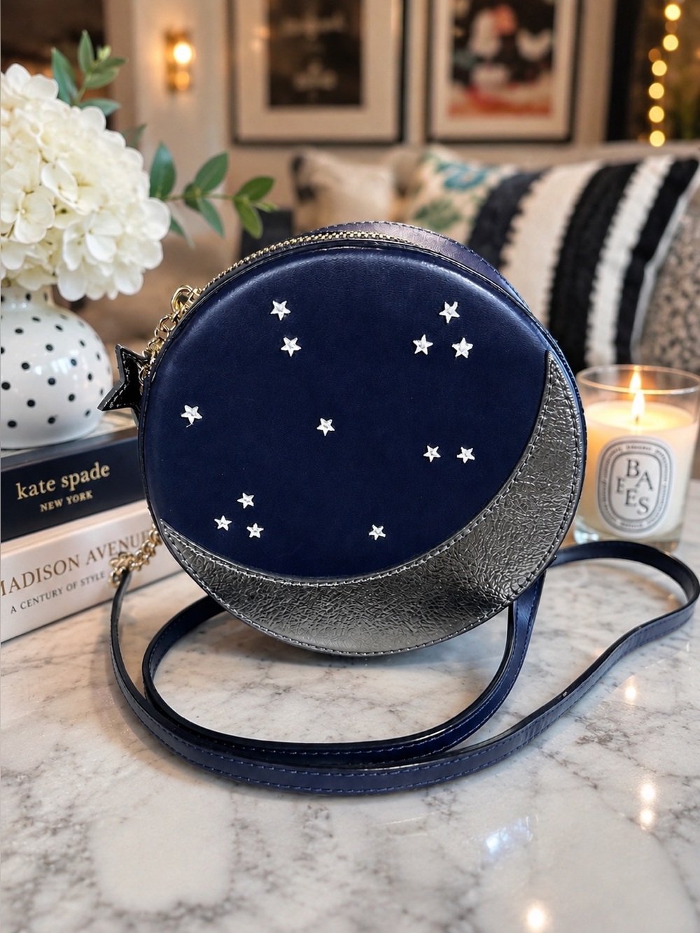 Kate Spade New York Lido Ave Micha Moon & Stars Round Crossbody | Celestial Bag